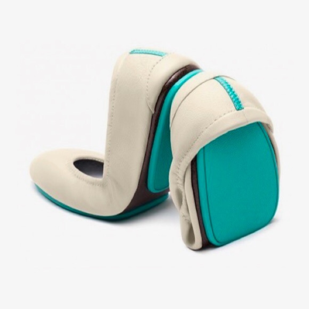 Tieks Cream Leather Ballet Flats (Size 8)
